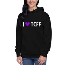 Load image into Gallery viewer, I Love TCFF Unisex Hoodie