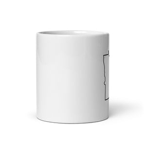 Home State White glossy mug