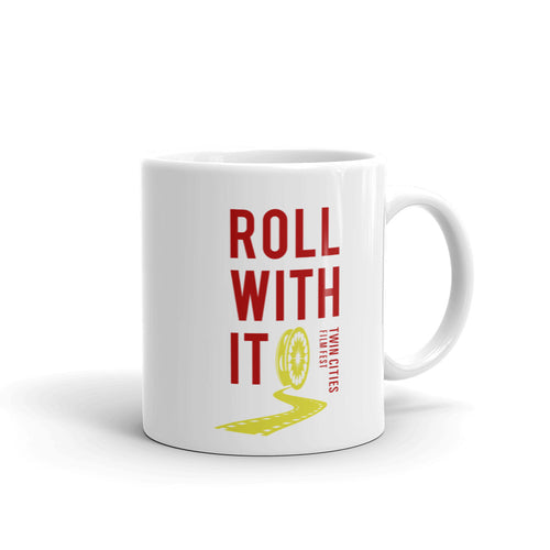 TCFF Roll With It White glossy mug